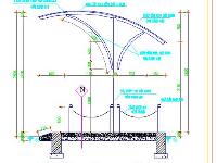 Nhà để xe,bản vẽ cad nhà để xe,nhà để xe mái vòm,nhà để xe công ty