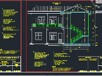 File cad Nhà điều hành Hệ thống cấp nước máy kích thước Nhà điều hành 11.7x12.9m