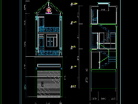 File cad Nhà ống 4x27m lệch tầng ( 3 tầng, 1 tum)