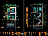 File cad nhà phố 3 tầng 5.5x14m (Kiến trúc, kết cấu, điện nước)