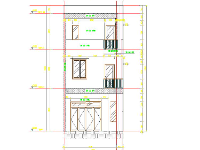 File cad nhà phố 3 tầng 5.5x18m