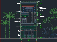 File cad nhà phố 3 tầng kích thước 5x15m (full kiến trúc)