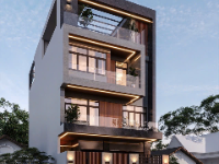 File cad nhà phố 3 tầng kích thước 8x20m