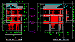 File cad Nhà Phố  3 tầng mái thái hữu ích cho các bạn tham khảo