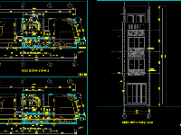 File cad nhà phố 4 tầng 3.7x11.14m ( kiến trúc + điện)