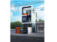 File cad nhà phố 4 tầng kích thước 4.5x17m