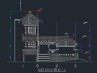 File cad nhà phố 4 tầng và nhà cấp 4 liền kề