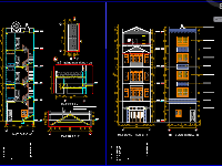 File cad nhà phố 5 tầng 5.37x14.78m ( kiến trúc, kết cấu, dự toán)