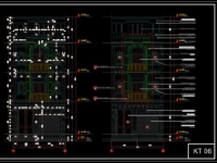 File cad Nhà Phố 6x20m (1 Trệt - 2 Tầng - 1 Sân thượng) - Thiết kế thi công