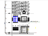 File cad nhà phố Nhà phố 2 tầng lô đất 6,8x31.5m - Full kiến trúc