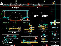 File cad Sân khấu cột cờ trường học