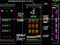 File cad Sơ đồ một sợi tủ điện hạ thế và bố trí thiết bị hạ thế