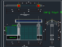 File CAD, SU 19 chi tiết mẫu cổng biệt thự 6m
