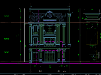 File cad sửa chữa cải tạo biệt thự hiện đại thành biệt thự kiến trúc tân cổ điển 3 tầng 8.38x32.28m