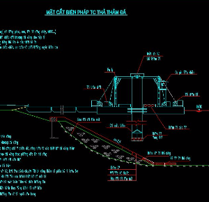 File cad thiết kế Biện pháp thi công Kè