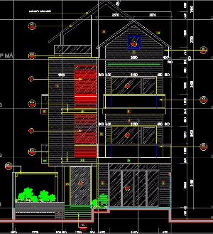 điện nước biệt thự,biệt thự 4 tầng,nhà 4 tầng mái thái