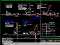 File cad thiết kế cầu mố trụ dẻo L=5x12m