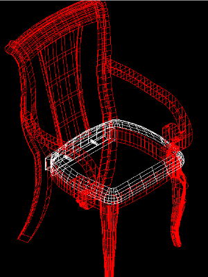 File cad thiết kế ghế 3d