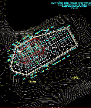 File cad thiết kế hồ treo phục vụ nước sinh hoạt cho bà con dân tộc