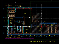 Autocad trụ sở làm việc,Thiết kế trụ sở làm việc,Cad trụ sở làm việc 16x18.5m,Bản vẽ trụ sở làm việc