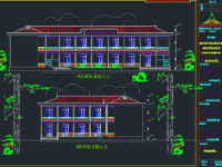 File cad,Thiết kế kiến trúc,trường học,Thiết kế trường học,kết cấu,kết cấu lớp học