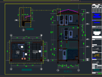 File cad thiết kế kiến trúc nhà phố 3 tầng 4.7x20m (kiến trúc)