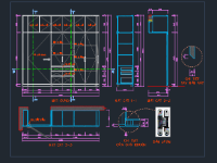 File cad thiết kế nội thất(giường +bàn học +tủ quần áo)