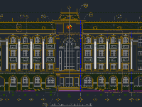 File cad Trụ sở làm việc huyện 4 tầng 25.8x52.5m