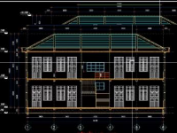 trường học 2 tầng,file cad trường học 2 tầng,autocad trường học,trường học file cad