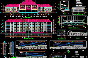 File cad,Trường học,thiết kế trường học