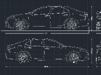 File cad tuyến hình xe ô tô toyota camry
