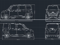 File cad tuyến hình xe ô tô Toyota Roomy