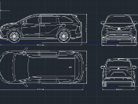 File cad tuyến hình xe ô tô Toyota Sienna