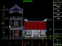 bản vẽ nhà thờ 3 gian,Nhà thờ 3 gian đẹp,Nhà thờ liền kề nhà ở,Bản vẽ nhà 3 tầng,File sketchup nhà thờ