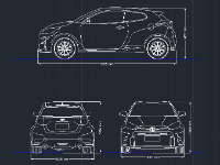 Toyota Yaris,bản vẽ tuyến hình xe ô tô,tuyến hình xe ô tô