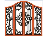 File cắt cnc cổng 2 cánh model cad