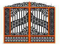 File cắt cnc cổng 2 cánh model dxf