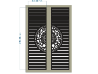 File cắt cnc cổng 2 cánh trống đồng dxf