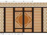 File cắt cnc cổng 6 cánh hoa văn và đồng tiền