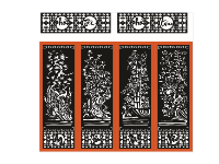 cổng tứ quý cnc,cổng tứ quý,cổng cnc tứ quý,mẫu cnc cổng tứ quý,cắt cnc cổng tứ quý