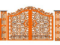 File cắt CNC Hoa Văn bộ cửa 2 cánh đẹp S