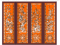 CNC bộ cửa 4 cánh hoa văn,Hoa văn tùng cúc trúc mai,Cửa CNC tùng cúc trúc mai,cổng CNC tùng cúc trúc mai,cắt Plasma CNC tứ quý,CNC tứ quý
