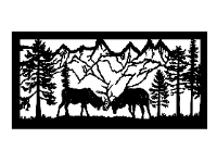 File cắt cnc lan can 2 con hươu