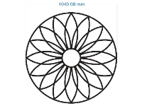File cắt cnc mái kính tròn dxf