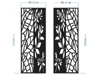 File cắt cnc vách cổng hoa lá