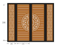 File cắt mẫu cổng 4 cánh trống đồng