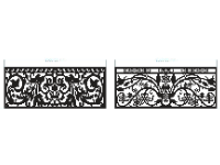 File cnc 2 mẫu lan can dxf