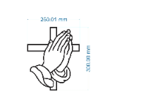 File cnc bàn tay thánh giá đẹp