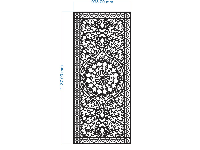 File cnc cổng 1 cánh hoa văn đẹp mắt