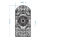 File cnc cổng 1 cánh mái vòm